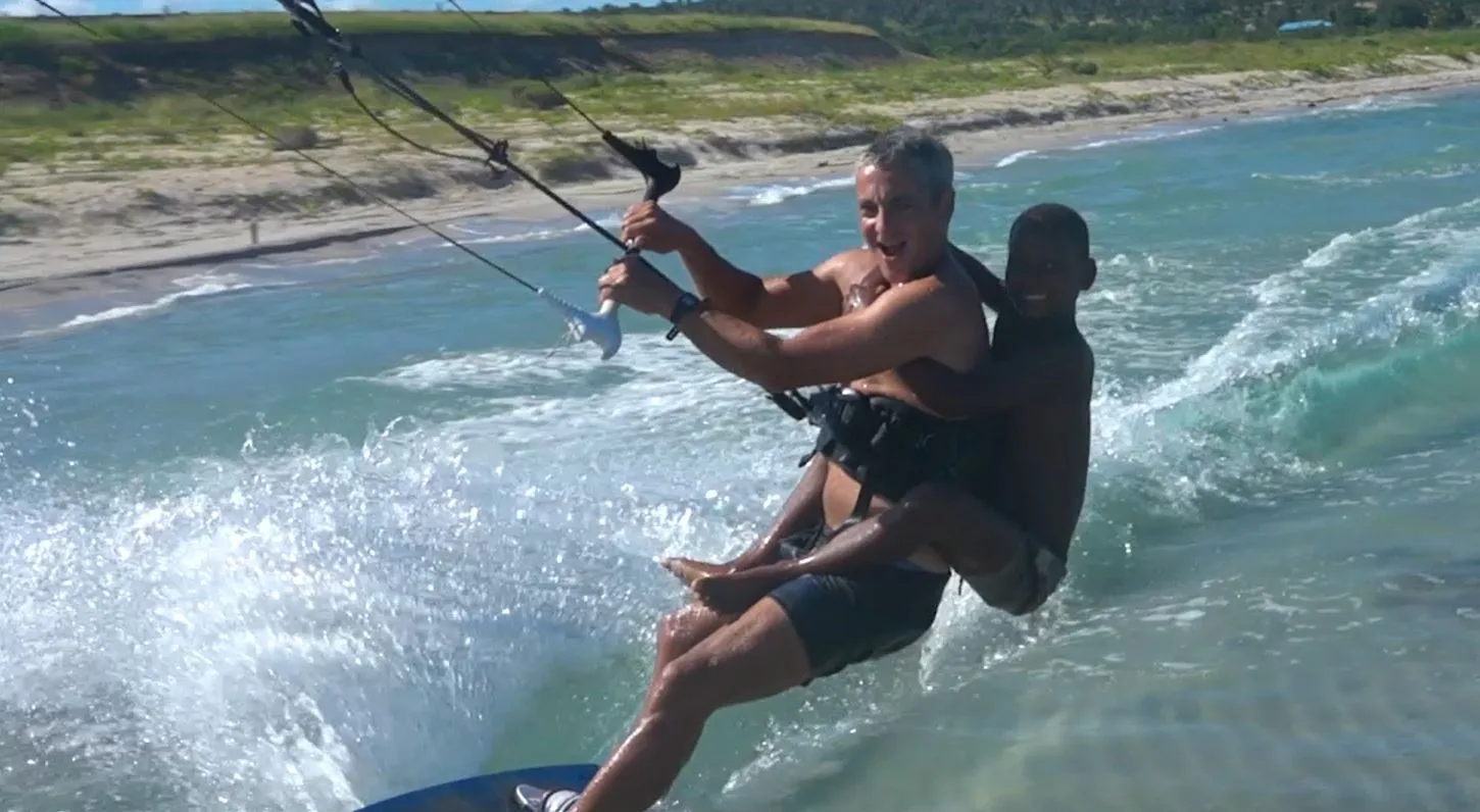 foil en kitesurf vu de drone