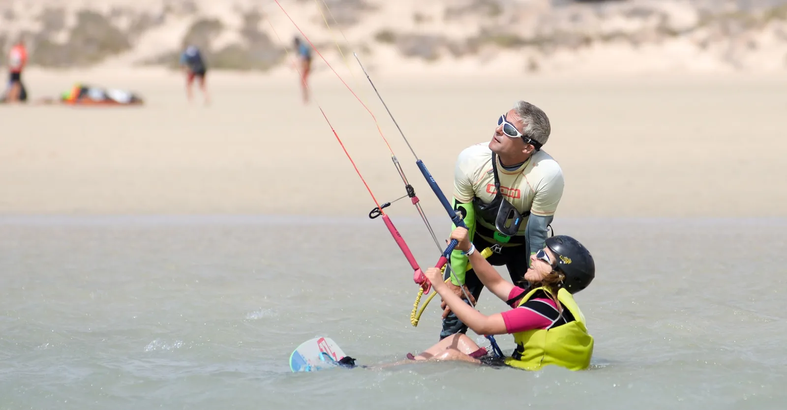 Centre de kite au bord de la plage