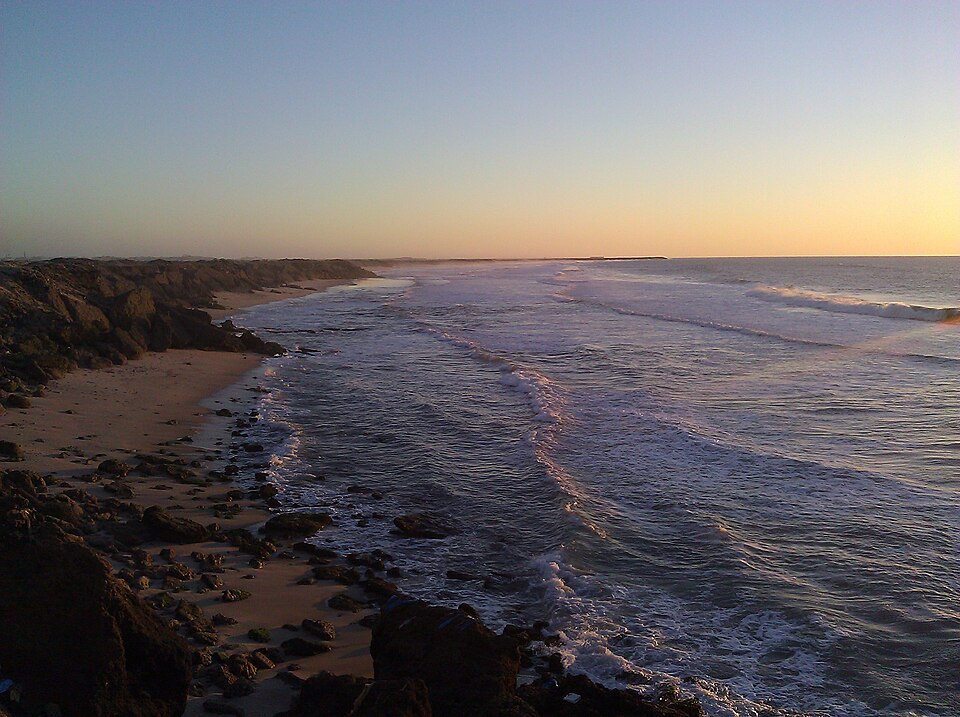 Côte désertique près de Dakhla, Maroc